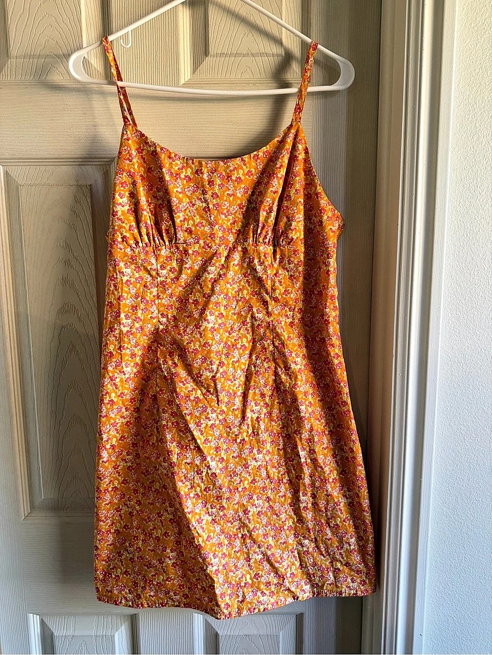 Wild Fable Orange Floral Print Sleeveless Mini Cutout Dress XL